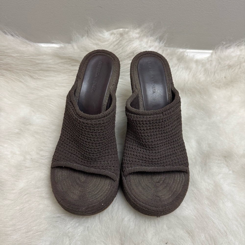 Bottega Veneta Knit Wedge Mule Heels - Picture 6 of 12